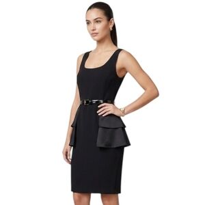 Michael Kors Peplum Dress Women 8 Black Sheath NWT Cocktail Work